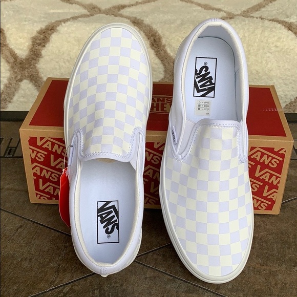 VANS CLASSIC SLIP ON CHECKERBOARD TRUE WHITE MENS - Picture 3 of 16